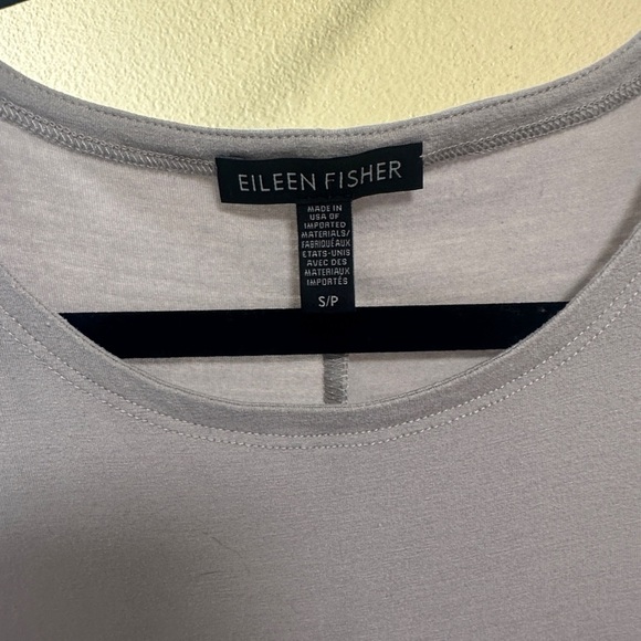 Eileen Fisher Light Gray Tee - Picture 2 of 5